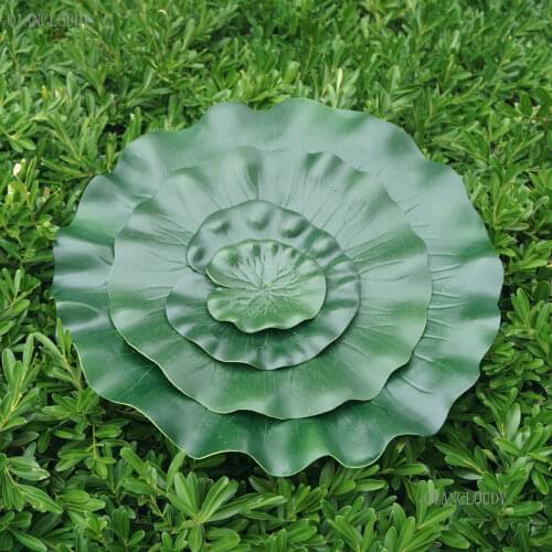 Retail Artificial Fake eva Lotus Leaf Leaves flowers Water ponds flowers Lily Floating Pool Plants Wedding decorationC96