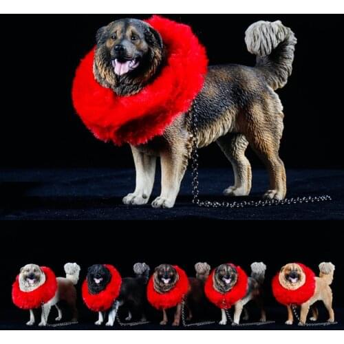 JXK 1:6 Scale Caucasian Sheepdog Dog Pet Healing Figure Canidae Animal Collector Toy Resin Desktop Decoration Gift