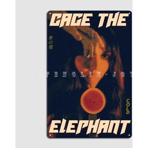 Cage The Elephant Aesthetic Metal Sign Wall Decor Custom Pub Garage Wall Mural Tin Sign Posters