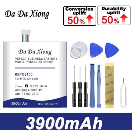 Da Da Xiong 3800mAh B2PQ9100 Lithium-ion Battery for HTC One A9 Battery A9U A9T A9W A9D+ Ftee tools
