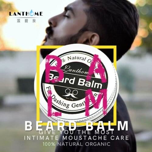 Men Beard Balm Natural Beard Oil Hair Growth Wax Professional Conditioner Organic Ingredients Mustache Styling Moisturizing