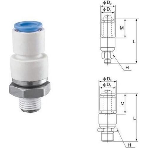 JAPAN Type Pneumatic KSH10-03S 10mm OD(outer diameter) Tube 3/8'' screw thread Rotary one-touch fitting series KS NEW