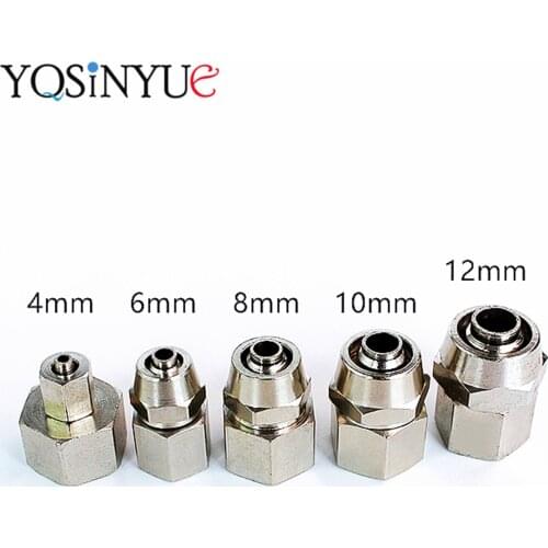 PCF Coper Fast Twist Tube Pipe 1/8" 1/4" 3/8" 1/2" BSP Female Push In Quick Connector Air Pneumatic Fitting OD 4 6 8 10 12MM