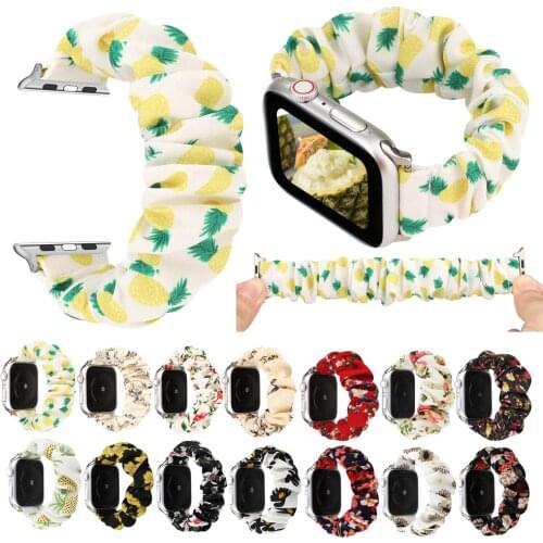 Strap For Apple Watch 5 Band 40mm 44mm Women Scrunchie Belt Watchband Bracelet Apple Watch Series 5 4 3 2 1 iWatch Band 38/42mm