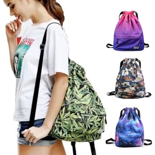 Drawstring Backpack Backpack Men And Women Fashion Lightweight School Bag Sports Fitness Travel Outdoor Sports Drawstring Pocket