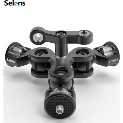 Selens three ball head upgrade version small cloud spherical gimbal monitor SLR camera accessories hand butterfly clip head