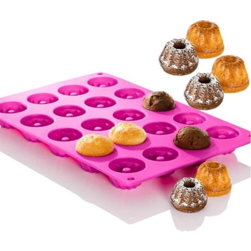 18/20 Cavity Silicone Cake Mold DIY 3D Chiffon Pudding Fondant Cake Mold Mousse Cake Bakeware Tools Baking Pastry Accessories