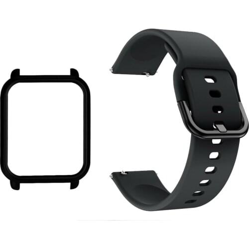 Smart Watch Band For Amazfit Bip S U Pop Pro Silicone Wrist Strap for GTS 2 mini Protector TPU Case Screen Bracelet Accessories
