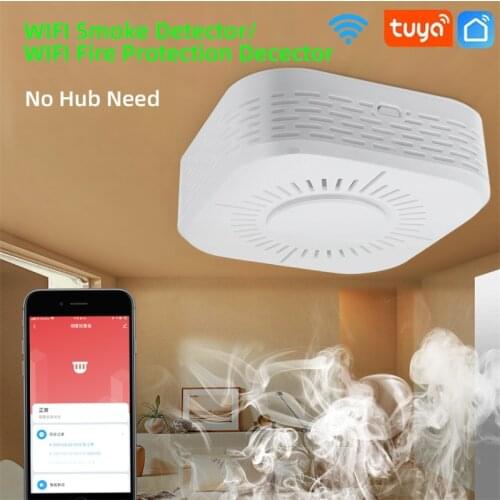 Wifi Smoke Detectors Fire Protection Portable Smoke Detector Home Safe Security Smoke Alarm Sensor TUYA Smart Life ,Google