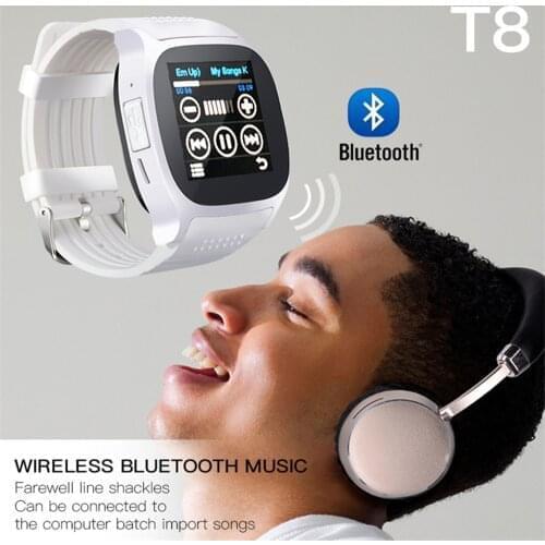 T8 Bluetooth Smartwatch For Android Smart Watch Support TF SIM Card Call Message Pedometer Sport Fitness Intelligent Watch Rleoj