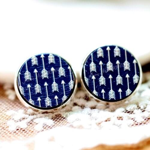 Unique 3D Arrow Embossed 16mm Round Coloured Drawing pattern Laser Cut wood Cabochon DIY for Rings, Earring,Brooch,Necklace