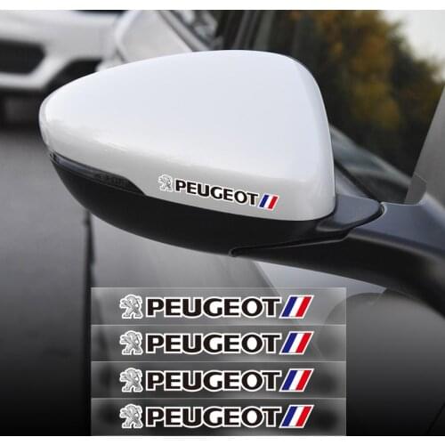 4Pcs Vinyl Car Accessories Windows Reflective Emblem Sticker For Peugeot 106 107 108 205 206 207 307 308 4007 4008 5008 3008 RCZ