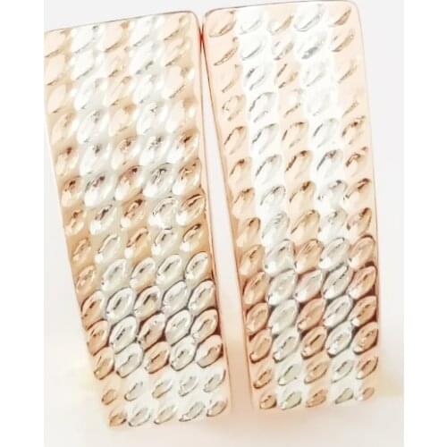 Vintage Gold and Silver Color Jewelry Square Shape New Design Long Earring for Women