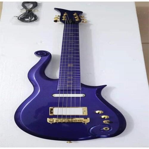 High quality and exquisite Prince cloud electric guitar, rock metal purple gold metal guitar, free transportation