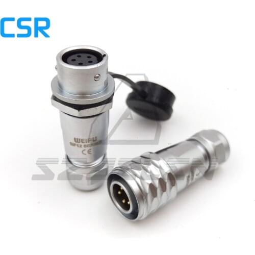 WEIPU SF12 5pin Waterproof connector Male and female connectors , Circular Plug and Sockets M12 Power Waterproof Connector ip67