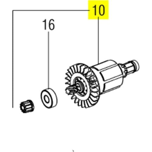 Armature Rotor For METABO KNS18LTX150 316068770