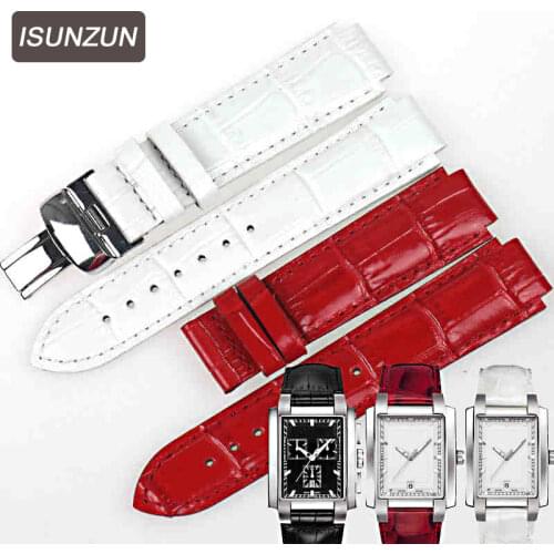 ISUNZUN Women Watch Band is Suitable For Tissot T061.310/T061.510 Genuine Leather Watch Strap Brand Leather Strap Watchbands