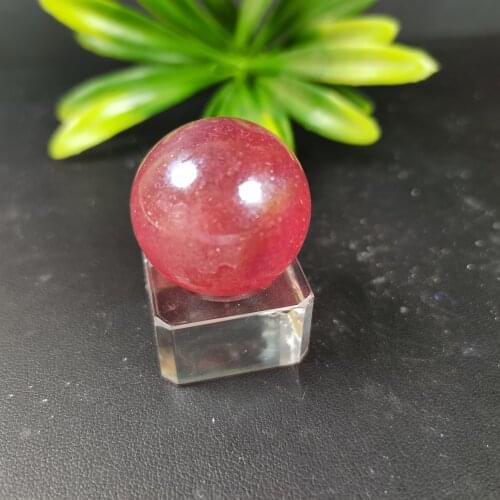 1pcs/2pcs/5pcs Beautiful Color Red Titanium Aura Electroplating Quartz Crystal Sphere Balls Healing Decorative Quartz Crystals