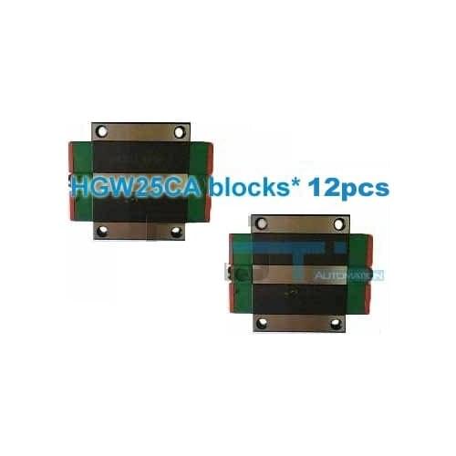12PCS New Original HIWIN Linear rail carriage HGW25CA # match with HGR25 Guideway