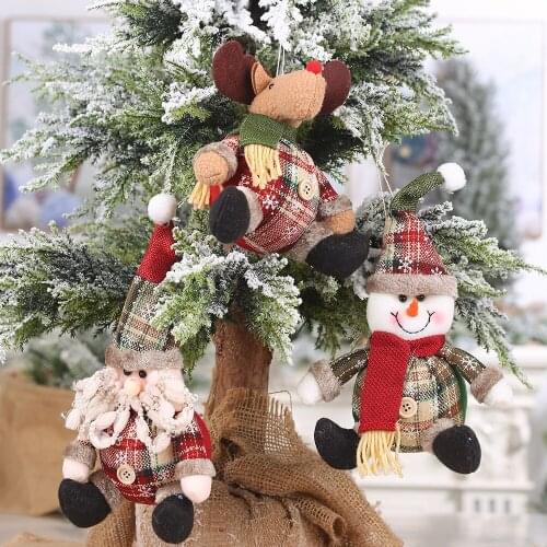2020 Christmas Doll Toy Santa Claus Snowman Moose Tree Decorations Christmas Ornaments for Home Party Christmas Decor Navidad