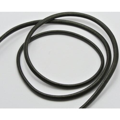 32.8 Feet Black Flat Soft Synthetic Leather Jewelry Cord 4X2mm