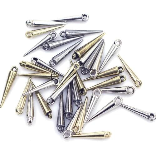 50Pcs Pendants Cone Acrylic Tear Rivet Punk Studs Spikes For Charms Earrings Jewelry DIY Making Findings 23mm 5Colors