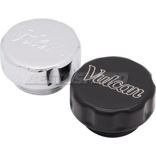 Aluminum Chrome/ Black Motorcycle Front Oil Fluid Reservoir Cover Cap For Kawasaki Vulcan VN 500 750 800 900 1500 1600 1700 2000