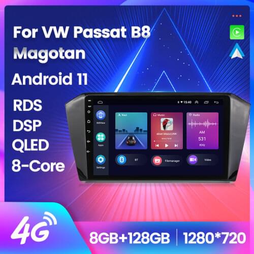 2GB RAM 32GB ROM car radio multimedia video player For VW/Volkswagen/Passat b8 Magotan 2015-2018 4 core Autoradio GPS Android 11