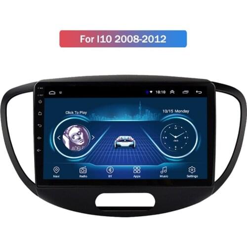 For Hyundai I10 08-12 Android GPS Large Screen Navigation Car Intelligent Navigation Android 9 Multimedia HDMI Video Head Unit