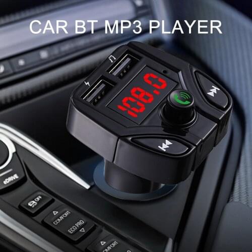 Wireless Handsfree Bluetooth 5.0 FM Transmitter Car Kit MP3 Modulator Player Audio Receiver Dual USB Fast Charger 3.1A
