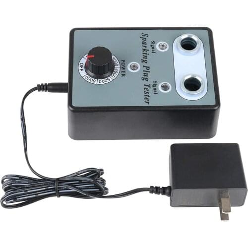 Car Spark Plug Tester Ignition Plug Analyzer Automobile Flashover Tester Double Hole Tester Bench Spark Plug Test
