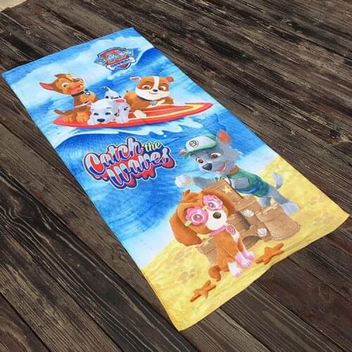 Cartoon Bath Towel European and American Style Active Printing Light and Soft Absorbent Formaldehyde Cotton Beach Bath Towel