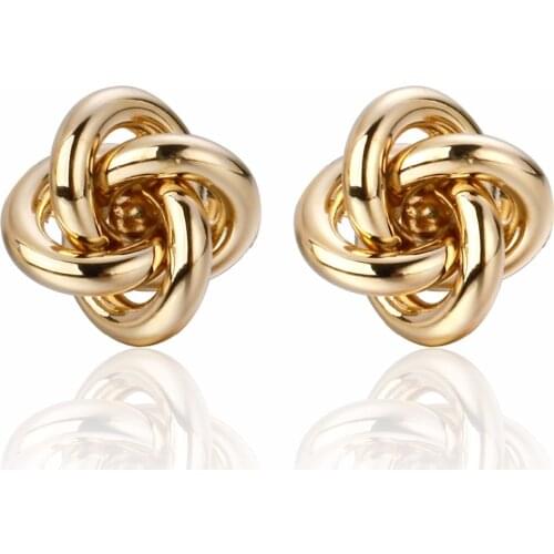 C-MAN Luxury shirt golden knot metal cufflink for mens Brand cuff buttons cuff links High Quality abotoaduras Jewelry