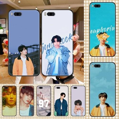 KPOP Jungkook Euphoria Phone case For Xiaomi Mi Max Note 3 A2 A3 8 9 9T 10 Lite Pro Ultra black tpu prime luxury coque art Etui
