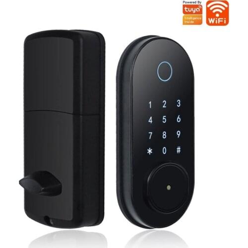 Tuya Smart Fingerprint Door Lock Wifi Password RFID IC Card Electronic Keyless Deadbolt Single Tongue Security Anti-theft Locks