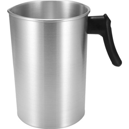 Wooden Handle Stainless Steel Electric Candle Wax Melting Pot DIY Soap Melted Metal Pitcher Pitcher Coffee Latte Foam Tank Ring