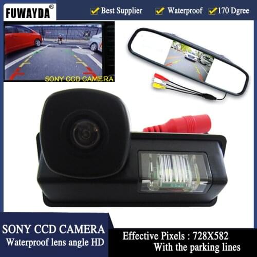 FUWAYDA Car Rear View FOR SONY Color Camera with rear car camera parking mirror monitor for Nissan Cefiro Tiida Teana Paladin