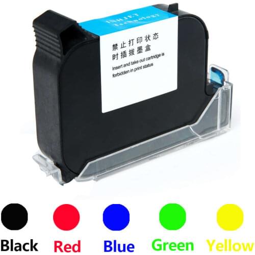 JS12 compatible HP Quick fast dry Eco solvent 12.7mm handheld hand jet inkjet printer ink cartridge A level