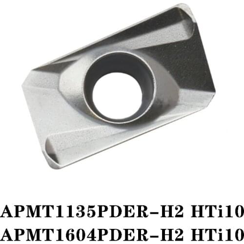 100% Original APMT APMT1135PDER-H2 HTI10 APMT1135 10pcs Carbide Insert CNC lathe Insertion PDER Imported From Japan Efficient H2