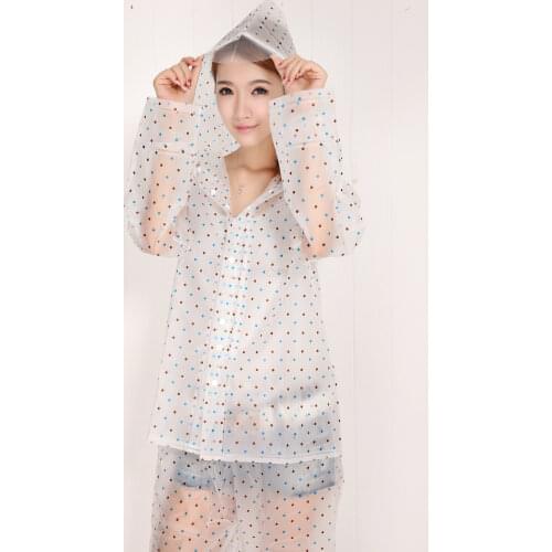 Korean Transparent Adult Raincoat Hooded Lightweight Travel Rain Pants Capa De Chuva Infantil Korean Woman Rain Gear Set MM60YY