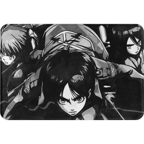 Attack on Titan Kitchen Non-Slip Carpet Eren Yeager Bedroom Mat Entrance Door Doormat Floor Decor Rug