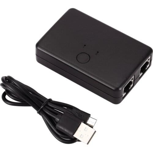 Mini 2 Port Rj45 Lan Hub Network Switch Box Computer Ethernet Internet Adapter Rj45 Splitter Switch