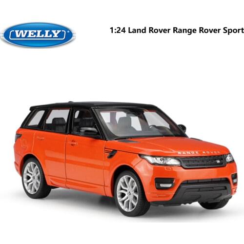 Welly Diecast Model Car 1:24 Scale Car Toy Land Rover Range Rover Sport SUV Metal Alloy Toy Car For Children Gift Collection