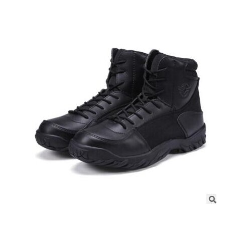 Mens autumn winter outdoor head leather hiking ankle shoes male wear-resistant non-slip leather high boots Jungle desert shoes