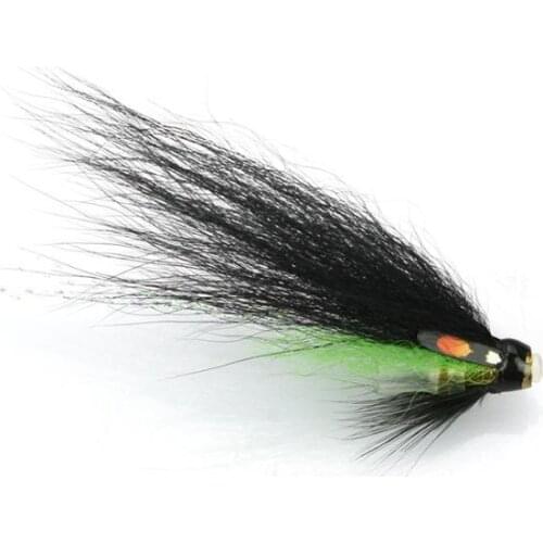 Back Green Butt Loop Bottle Tube Fly Salmon Sea Trout Flies (8-pack)