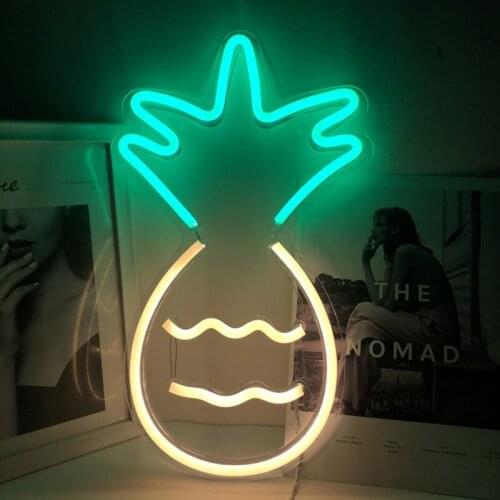 Neon Sign Light Neon Night Light Lamp Hanging Pineapple Lamp Photography for Home Decoration Prop Wedding Decoration Xmas Gift