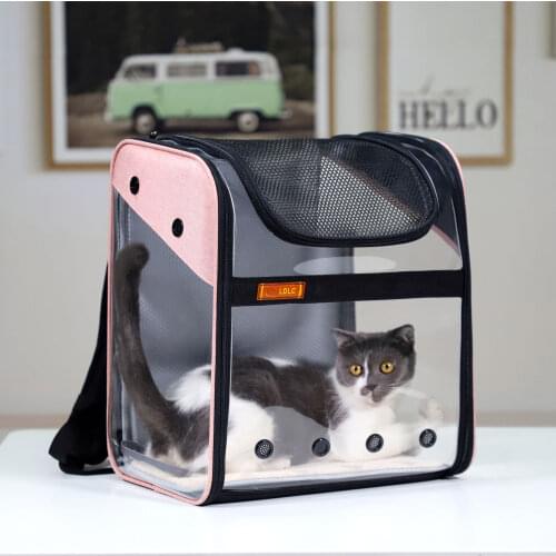 New dog supplies transparent visible pet backpack PVC space capsule cat dog bag pet out portable bag folding pet bag