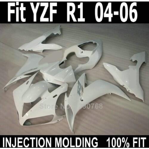 ABS plastic fairings for Yamaha injection molded YZF R1 2004 2005 2006 white fairing kit YZFR1 04 05 06 NV44