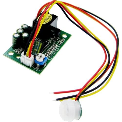 DC 12V PIR IR Pyroelectric Infrared Module Adjustable Relay Output Human Body Sensor
