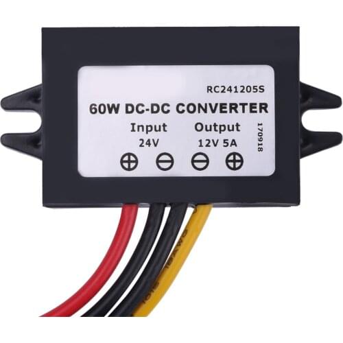 DC 24V to 12V Voltage Regulator Module 5A 60W Step Down Converter Buck Power Step-down Module Waterproof IP68